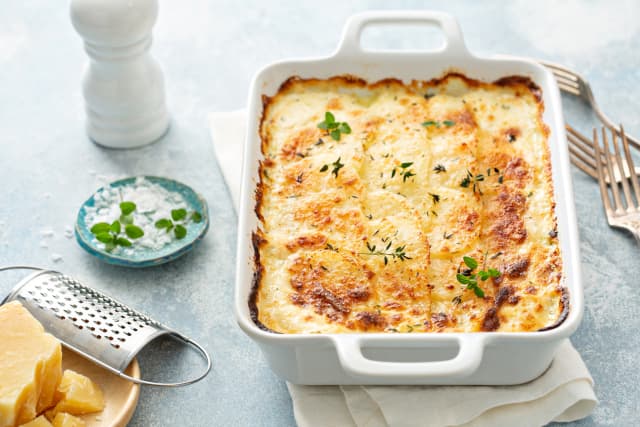 A piping hot lasagna